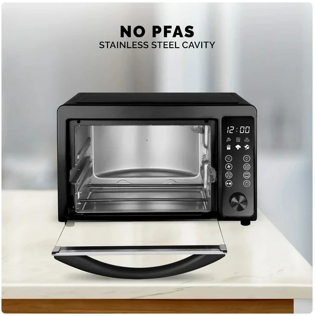 22-Quart Digital Touchscreen Air Fryer Toaster Oven, Black