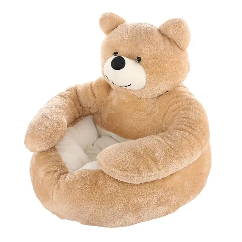 Bear Shaped Dog Bed Cute Winter Warm Bear Hug Non Slip Cat Sleeping Mat Dogs Cushion Sofa Comfort Plush Pet Cushion For Dogs Cat