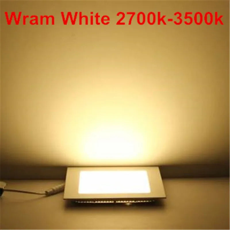 Recessed LED Celing Light 6W 9W 12W 15W 25W Square LED Panel Downlight Aluminium Indoor Lamp AC110V 220V Driver Included