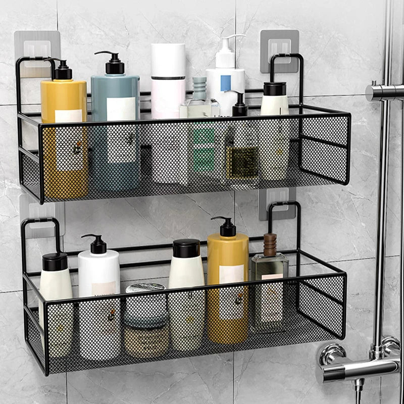 Bathroom Shelves No-drill Wall Mount Corner Shelf Shower Storage Rack Holder for WC Shampoo Organizer Bathroom Accessories