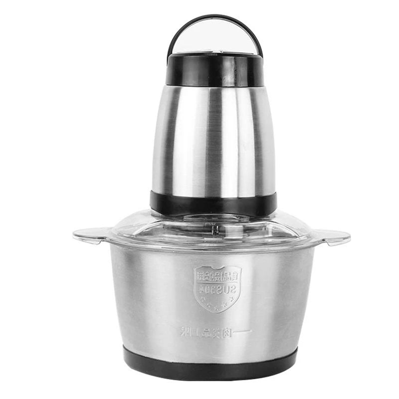 EAS-Food Chopper Stainless Steel 2L Electrical Food Processor Meat Grinder Blender Mixer Machine Kitchen Appliances,EU Plug