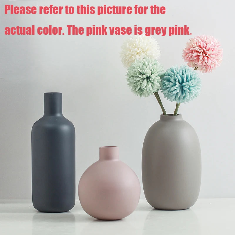 Home Decoration Accessories Modern Flower Vase Vases for Flowers Ceramic Vase Small Living Room Decoration Office Decoration