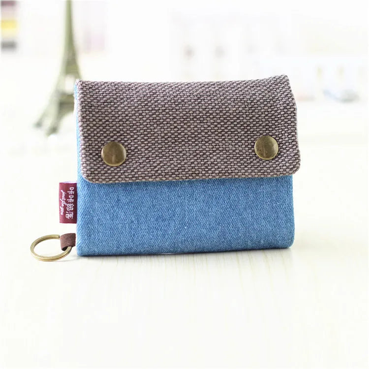 2022 Women Cotton Fabric Short Wallet for Female Large Capacity Coin Purse Card Holder Ladies Multifunction Men Purse Carteira