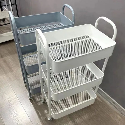 Trolley Storage Rack Floor Multi-layer Storage Rack Bathroom Wheeled Trolley Multifunctional Toy Snack Storage