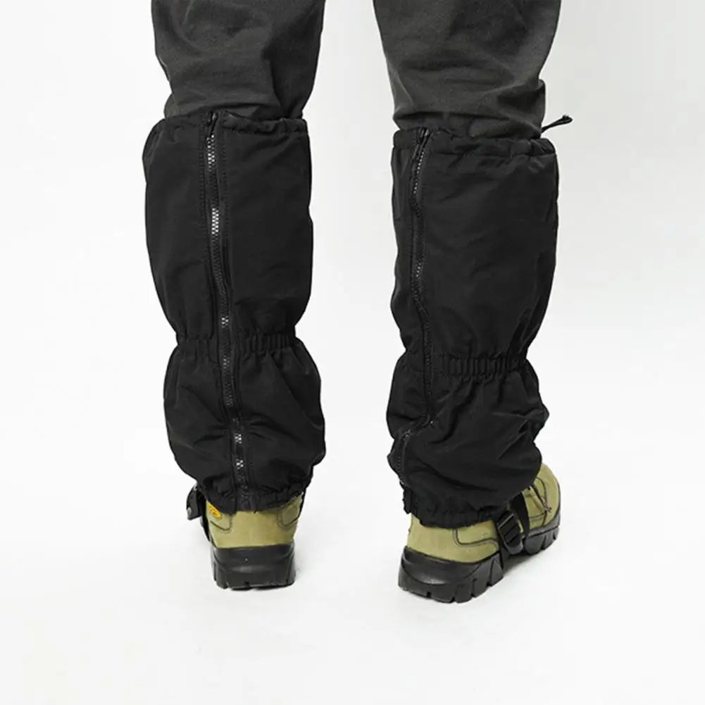 1 Pair Leg Gaiters with Zipper Adjustable Water-Resistant Waterproof Snow Boot Gaiters Leg Guards for Hunting Climbing