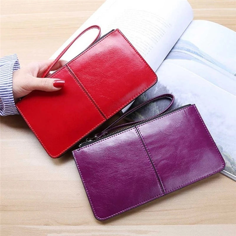 Women Wallet Portable Wrist Handle Phone Case Long Section Money Pocket Fashion Pouch Handbag Women'S Purse Card Holders