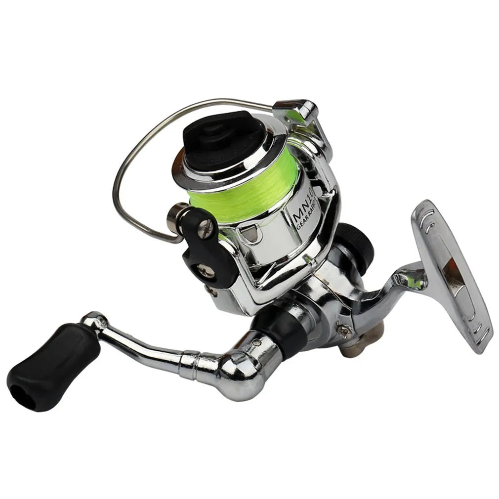 Mini 100 Spinning Carp Fishing Reel Baitcasting Wheel 4.3:1 Small Winter Ice Fishing Reels Metal Body Max Drag Power 5KG