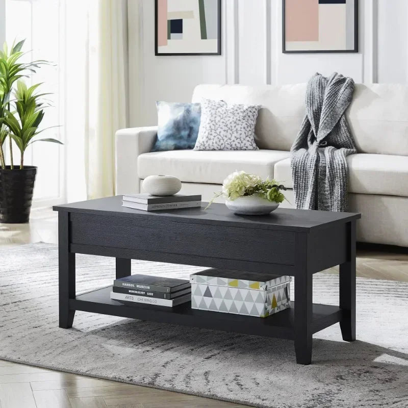 Mainstays Lift Top Coffee Table with Storage Shelf, Blackwood