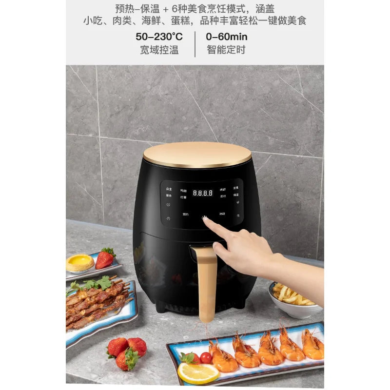 4.5L 1400W Air Fryer Oil Free Health Fryer Cooker Multif Touch LED Deep Fryer Without Oil Airfryer Chicken French Fries Pizza