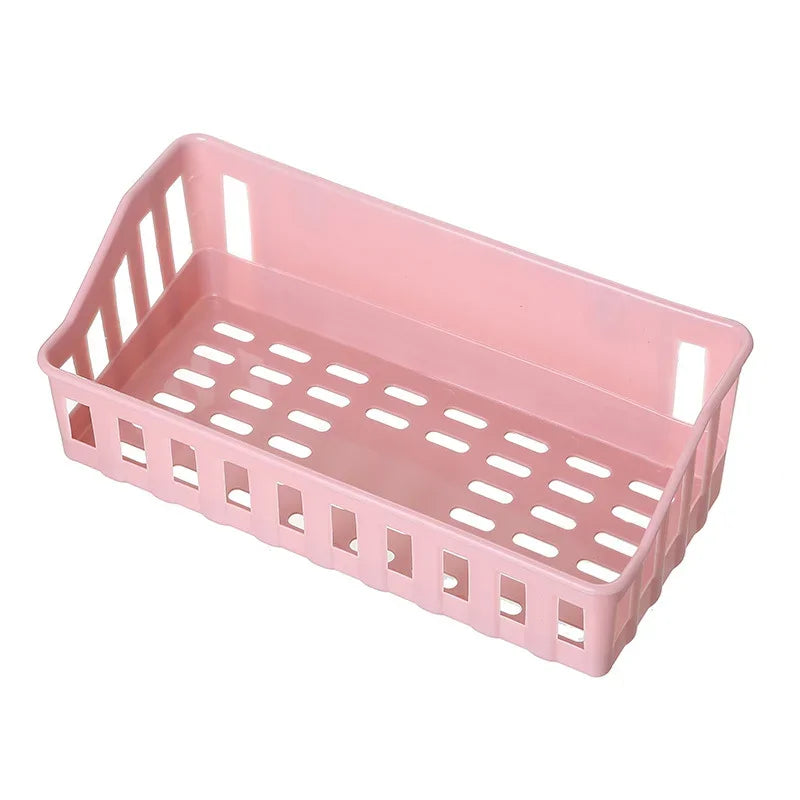 1pcs Japanese-style Plastic Bathroom Shelf Wall-mounted Shower Gel Storage Rack Toilet Free Punch Toiletry Stand