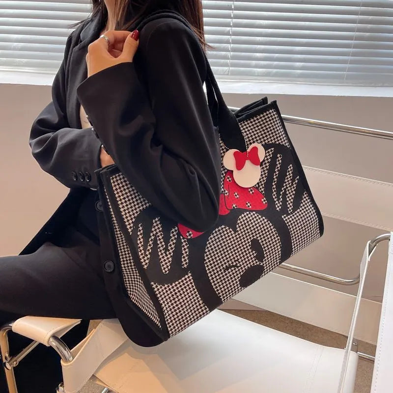 Disney Mickey New Women's Handbag Luxury Brand Cartoon Women's Bag Large Capacity Multifunctional Fashion Tote Bag Shopping Bag