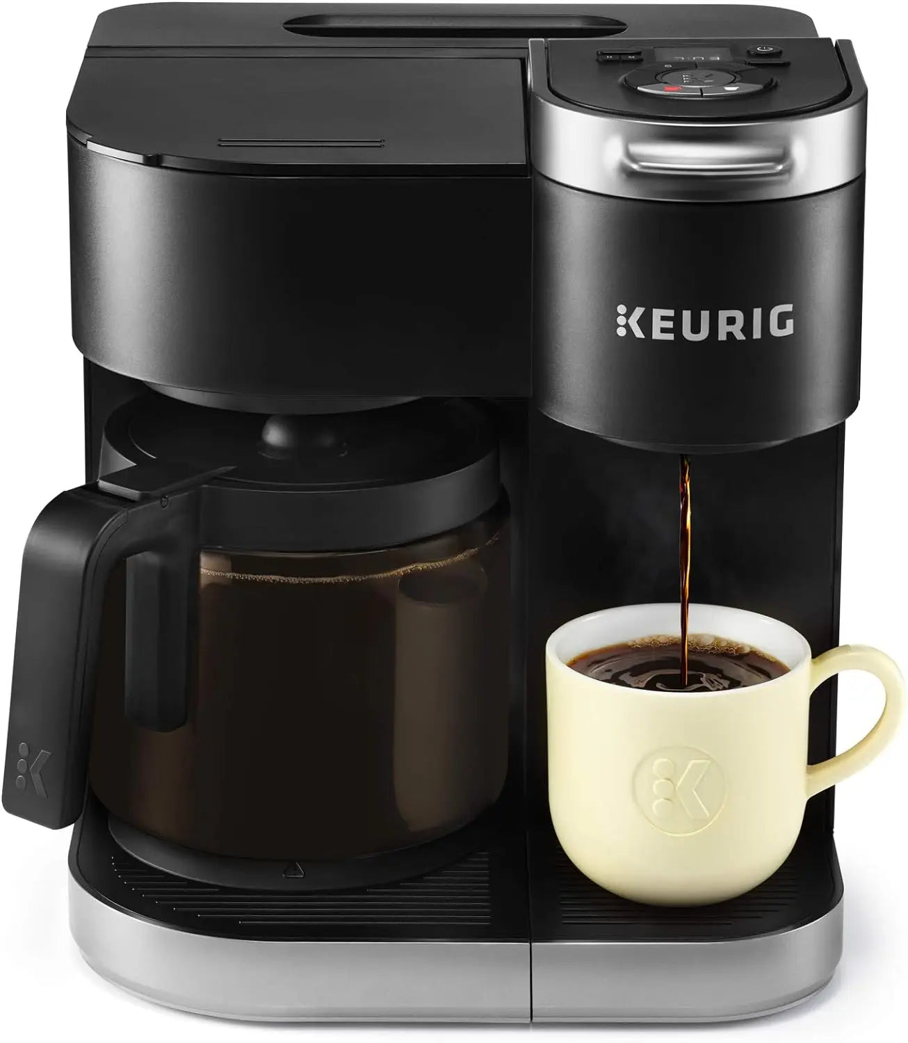 K-Duo Single Serve K-Cup Pod & Carafe Coffee Maker, Black