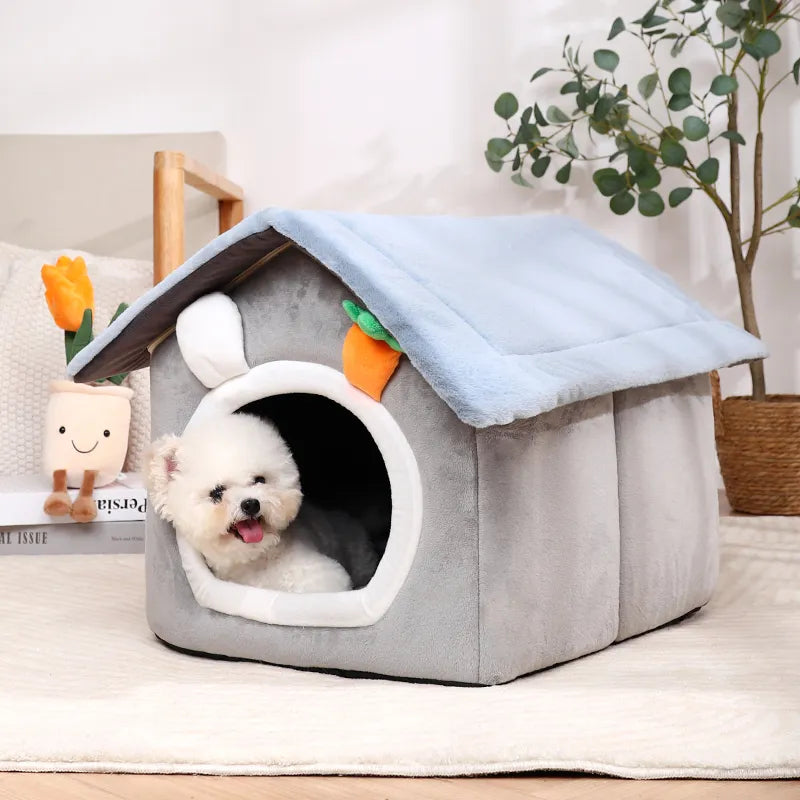 Foldable Dog House Indoor Warm Sofa Kennel Bed Mat for Small Medium Large Dogs Cats Warm Puppy Cave Cat Nest Winter Pet Products