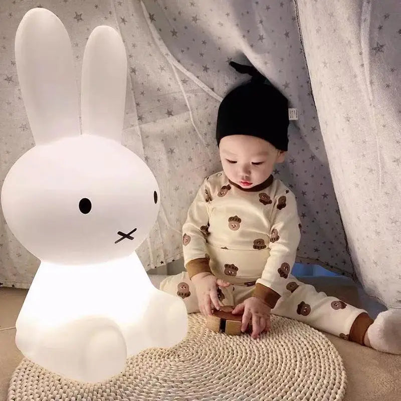 Cartoon Rabbit Midnight Lamp Children's Toy 28/50cm Bedside Bedroom LED Floor Lamp Living Room Warm and Cute Atmosphere Light