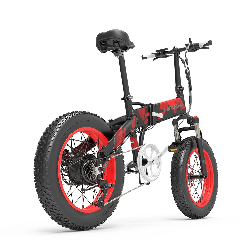 X2000 Folding Electric Bicycle Mens Mountain Bike 48V 12.8AH 1000w ebike Snow Electric Bike 20inch Max 38m/h Cycling E Bike