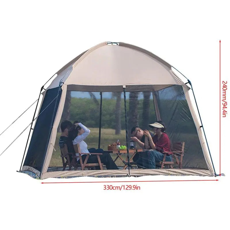 6-8 Person Outdoor Camping Tent Mosquito Net Canopy Tent Anti-insects Net With Zipper Garden Waterproof Pop-up Mesh Fishing Tent