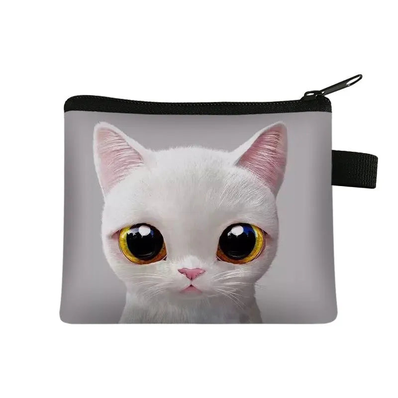 New Cartoon Cat Coin Purses Card Holder Handmade Change Purse Small Wallets Women Clutch Zipper Coins Bag Pouch Cat Mini Wallet