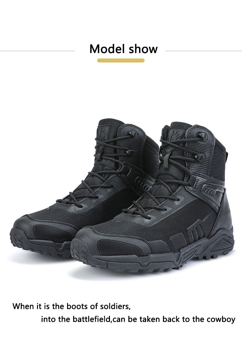 2023 Ultralight Hiking Shoes Outdoor Waterproof Tactical Boots Durable Men's Sneakers Breathable Army Combat Boots Man For Work