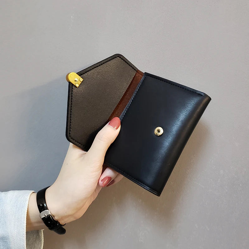 Short Women Wallets Small Slim Luxury Wallet New Fashion Pu Leather Female Purse Designer Money Bag Card Holder