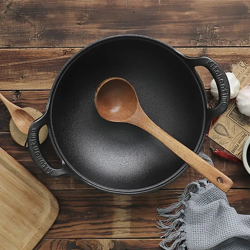 Cast Iron Pot Uncoated And Non Stick wok Casserole kitchen cooking pot cast iron skillet Cookware wok pan fry pan