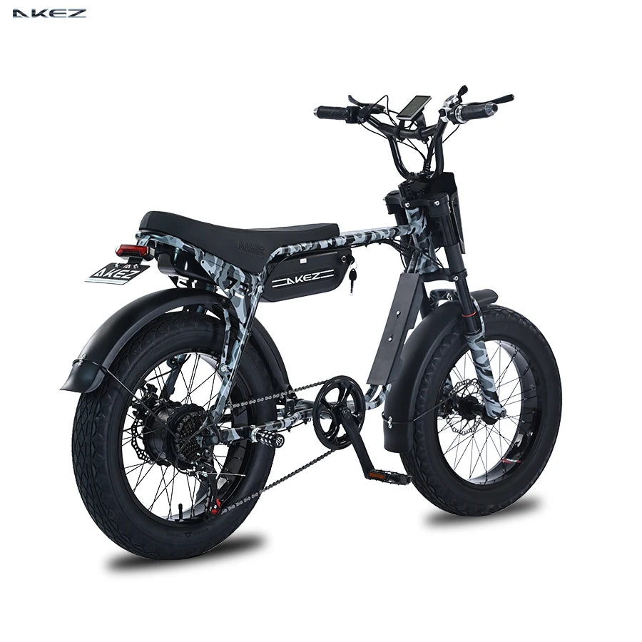 750W Electric Bike for Adults 20Inch 4.0 Fat Tire Off-Road E bike 48V/13Ah Battery Snow Beach Mountain Bike for Outdoor Cycling