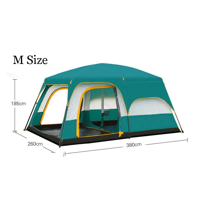 5-8persons Double Layers Outdoor 1Living Rooms And 1hall Family Camping Tent In Top Quality Large Space Glamping Medium Size