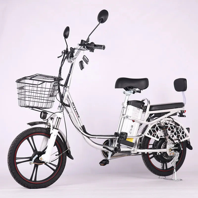 FEIVOS N2 Princess Electric bicycle 18"Aluminum electric bike with rear-view mirror E bike for adults With snow tires