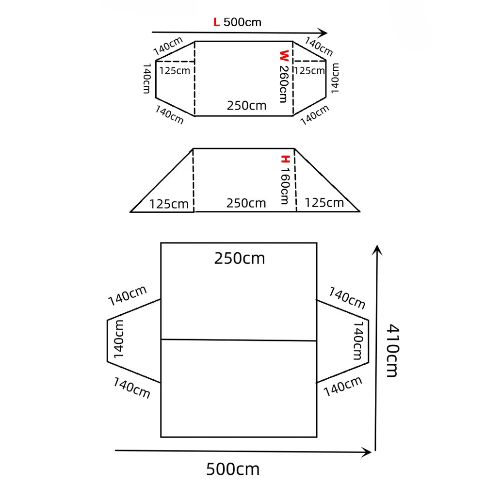 Outdoor Windproof Camp Tent with Stove Jack 4 Season Tent Sun Shelter for Family Camping Hunting Fishing hot tent beach tent