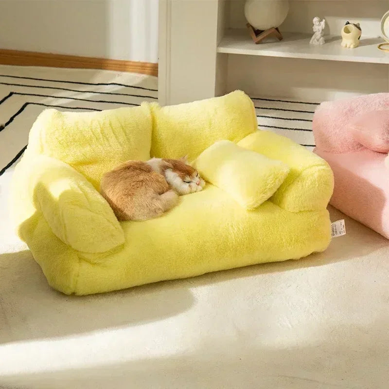 Cat Bed Sofa Super Soft Pet Sleeping Cushion Detachable Non-slip Cat Bed Puppy Kitten Sleeping Supplies Camas Y Muebles 고양이 방석