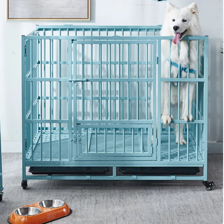 High Quality Factory Outlet Hot Selling Multiple Sizes Single and Double Door Folding Metal Large Dog Cage Pet House