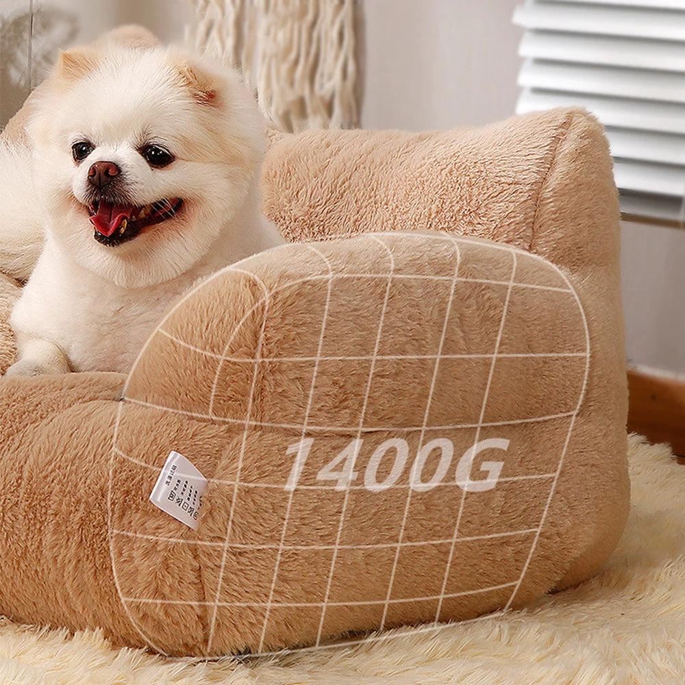 Cat Bed Sofa Winter Warm Cat Nest Sofa Beds Pet Deep Sleeping Bed For Small Medium Dogs Comfortable Plush Puppy Bed Pet Supplies