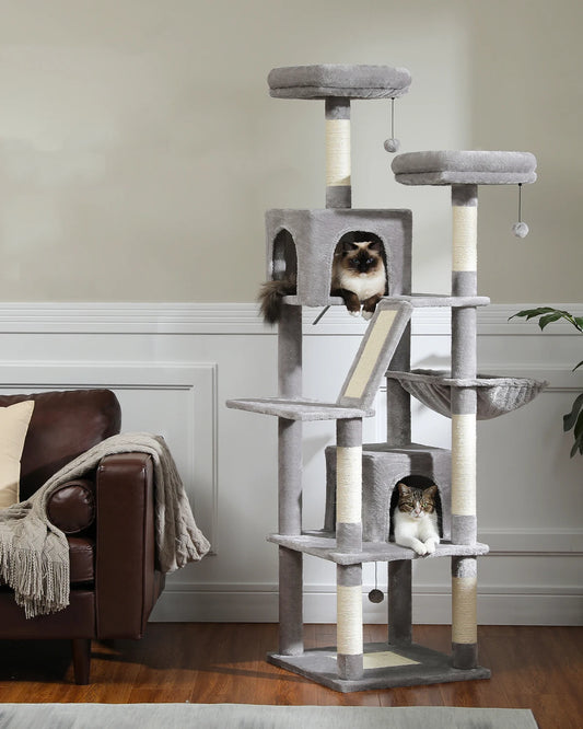 Multi-Level Cat Tree Cat Condo Scratching post for Kitten Furniture Large Cat Tower Cat Scrapers Cat Accessories Pet Cat Toys