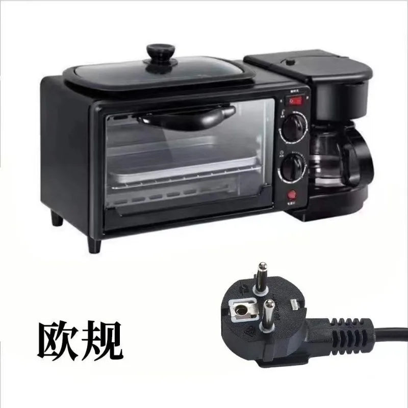 Multifunctional Breakfast Machine Full Automatic Baking Machine Drip Coffee Maker Household Bread Pizza Frying Pan Toaster