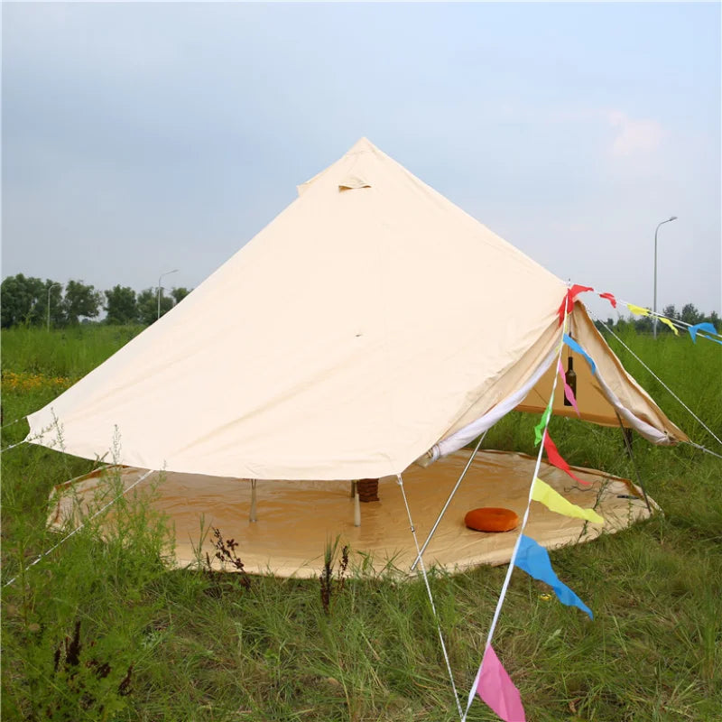 luxury glamping 3m 4m 5m 6m 7m cotton canvas bell tent for outdoor camping