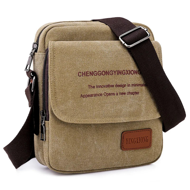 Men's Casual Canvas Messenger Bag Travel Shoulder Bags Male Portable Leisure Bag Handbags Postman MenVintage Canvas Sling Bags