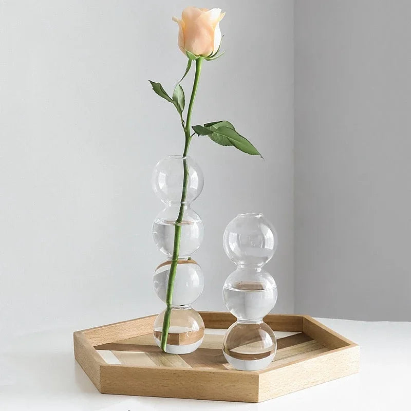 Transparent Bubble Glass Vase Crystal Ball Flower Vases Hydroponic Ball Art Flower Ware Tabletop Glass Bottle room Decor ваза