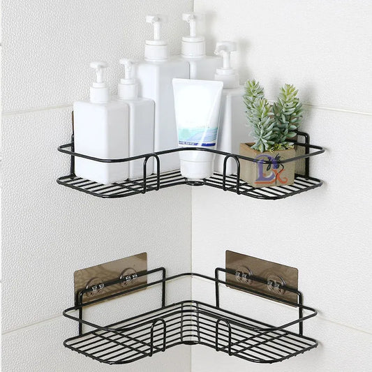 Bathroom Shelf Kitchen Organizer Shelves Corner Frame Iron Shower Caddy Storage Rack Shampoo Holder For Bathroom Accessories