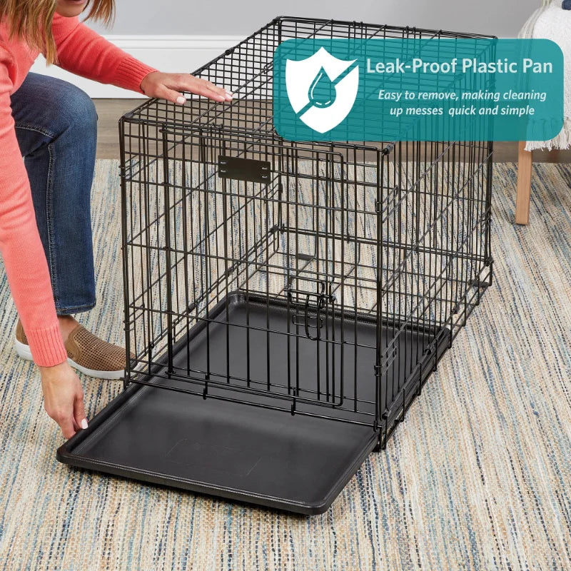 Medium Dog Crate | MidWest iCrate 30" Double Door Folding Metal Dog Crate | Divider Panel,