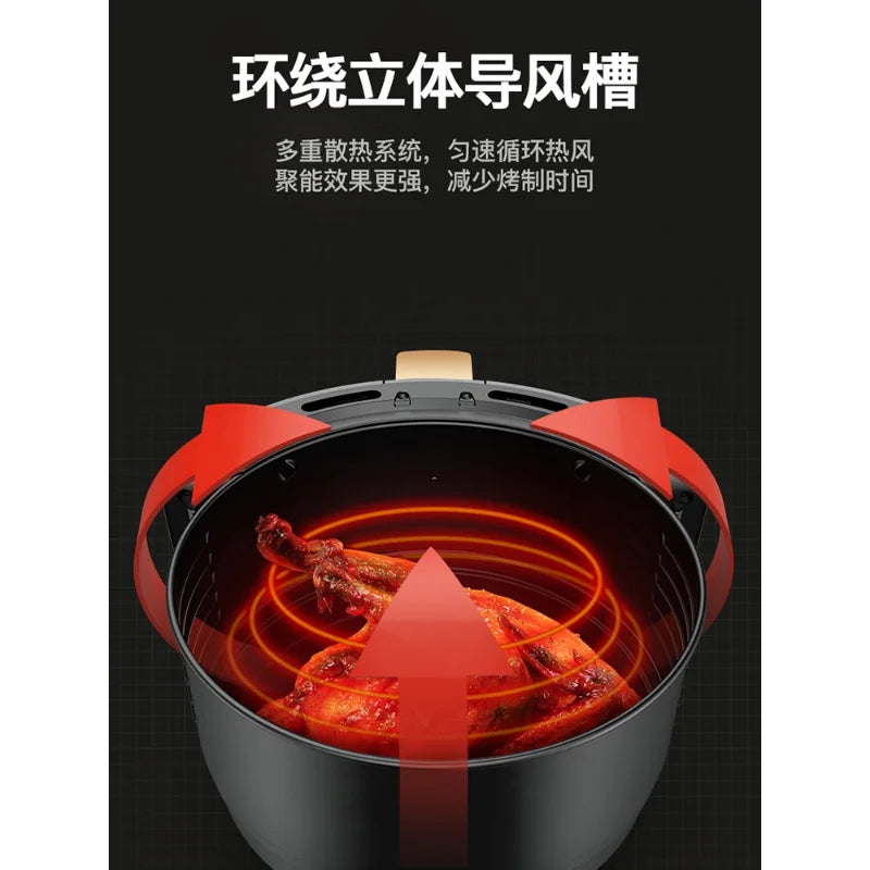 4.5L 1400W Air Fryer Oil Free Health Fryer Cooker Multif Touch LED Deep Fryer Without Oil Airfryer Chicken French Fries Pizza