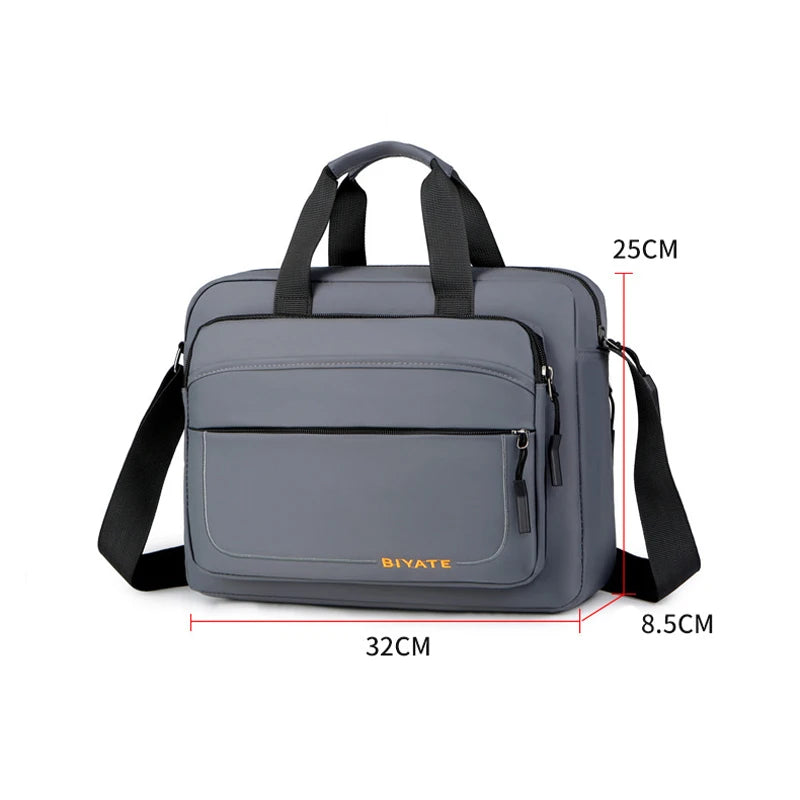 Men's Fashion Shoulder Bag Leisure Multi-function Cross Body Horizontal Handbag A4 Paper Business Briefcase Messenger Bag Men