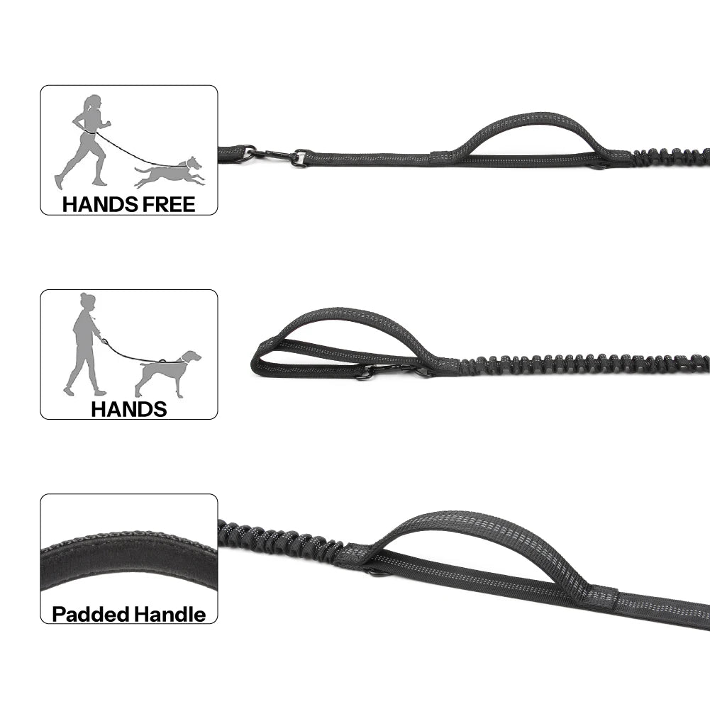 Hand Free Dog Leash for Pet Walking Running Jogging Adjustable  Dog leash Waist Belt Chest Strap Traction Rope Dog Accessories