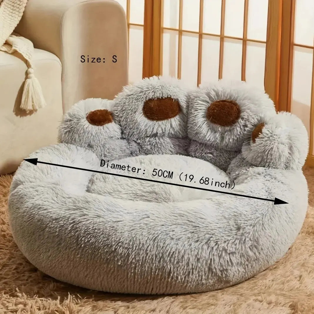 Pet Sofa Beds Soft Long Plush Dog Kennel Winter Home Supplies Washable Warm Cat Sleeping Mat