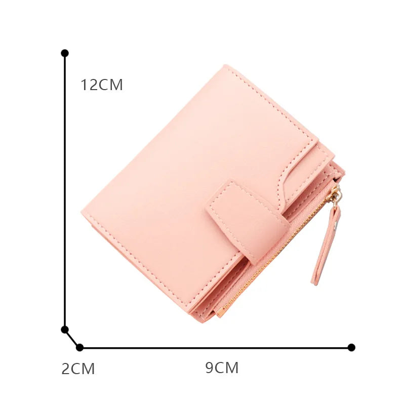 Women Wallet Black Blue/pink Short Female Purse 15 Bits + 2 Big Position Fashion Card Holder Wallet 2022 Credit Card Holder Case