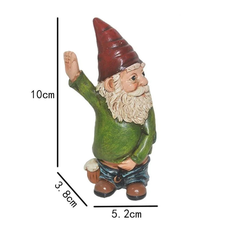 Creative Urinating Gnome Statue Resin Crafts White Bearded Old Man Dwarf Sculpture Christmas Garden Courtyard Decoration