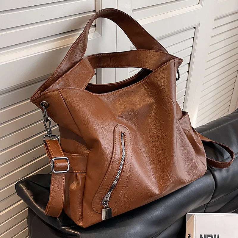 Female Hobo Handbag Large Capacity Shoulder Bags Big Stylsih Tote Bag Ladies Soft Leather Hobos Messenger Bags Women Shopper Bag