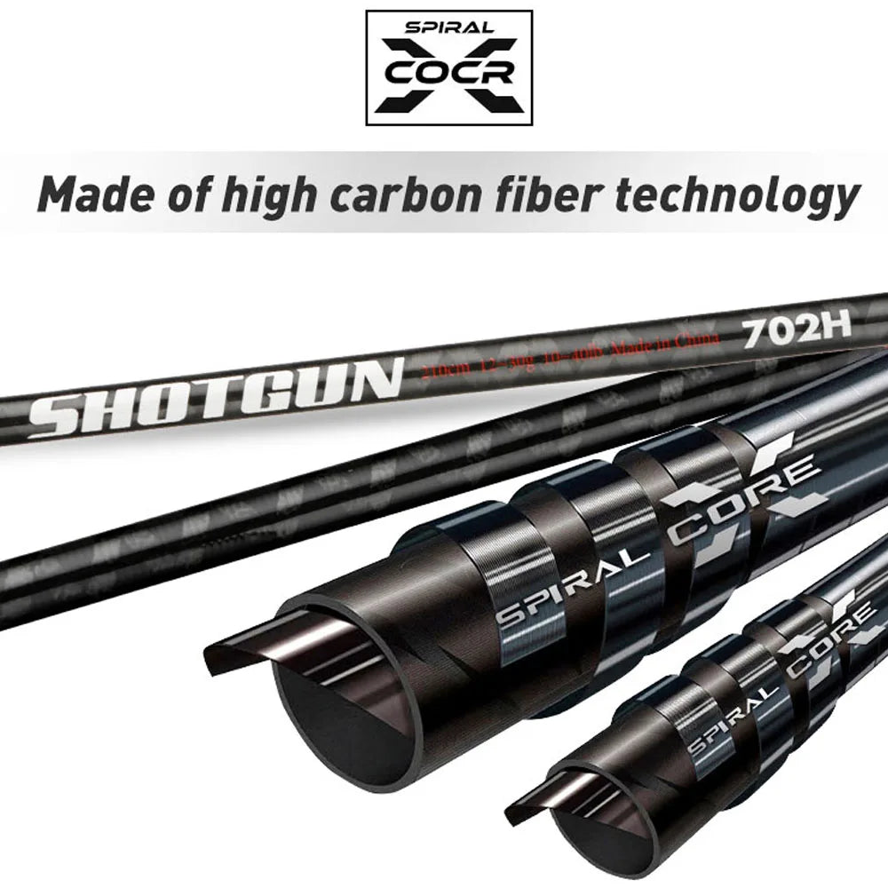 Lure fishing rod 2.28m,2.4m XH XXH Fast Action 40LB 2sections Jerkbait Fishing Rod Carbon Spinning Casting Rod for Big Game