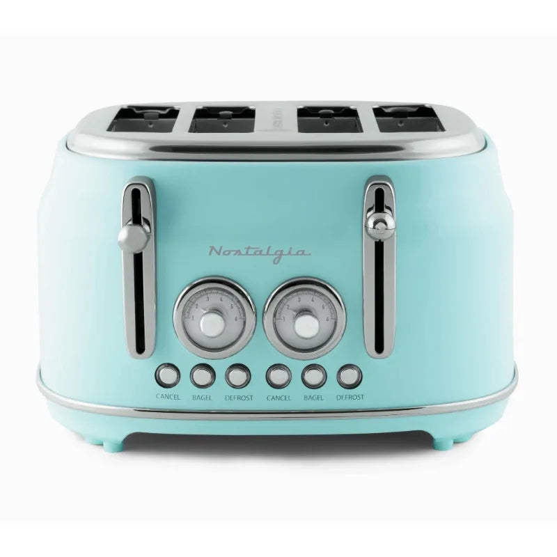 Classic Retro 4-Slice Toaster, Aqua  breakfast  bread machine  bread maker machine