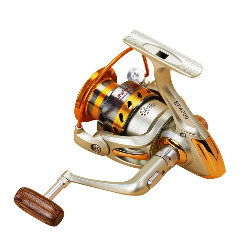 2023 New series Distant Wheel Metal Spinning Fishing Reel 5.5:1 12 Bearing Balls Fishing Wheel Rotate the spool Fishing coil