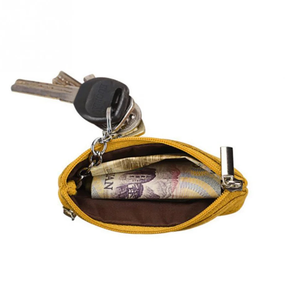 Mini PU Leather Key Holder Case Wallet Women's Small Coin Purses Change Money Bags Pocket Wallets Pouch Zipper