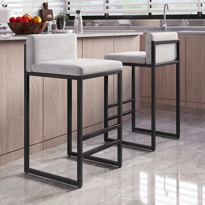 Accent Dining Bar Stool Office Nordic Counter Modern kitchen Metal Luxury Bar Stool High Tabouret De Bar Salon FurnitureLJYXP